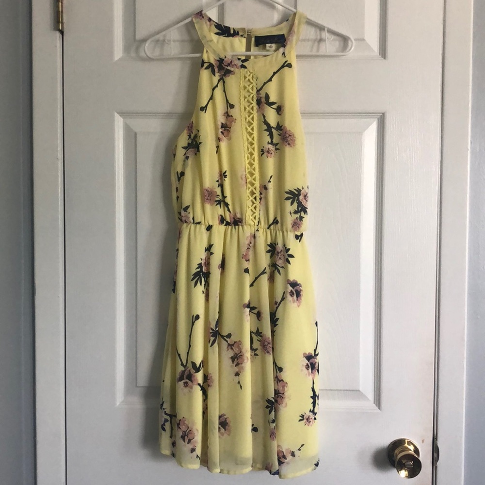 Yellow floral dress